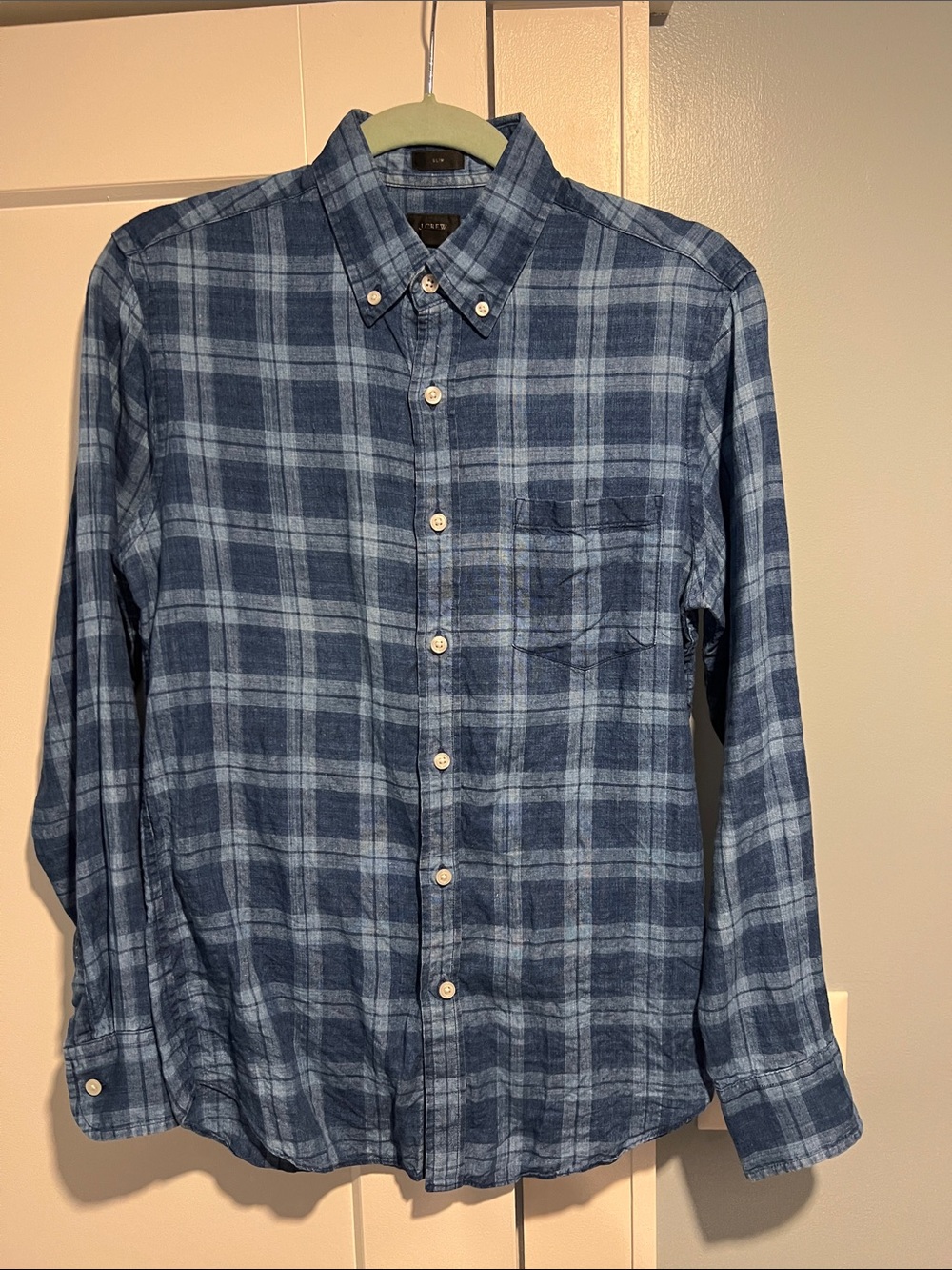 J. Crew Blue Plaid Button-Down Shirt